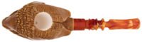 Carved Goat (A. Cevik) (with Case) Tobacco Pipe
