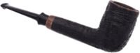 Jared Coles Sandblasted Billiard with Horn (24) Tobacco Pipe