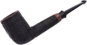 Jared Coles Sandblasted Billiard with Horn (24) Tobacco Pipe