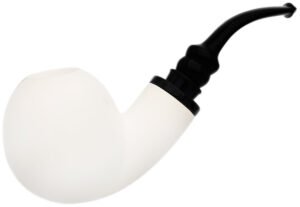 Smooth Reverse Calabash Bent Ball (Ali) (with Case) Tobacco Pipe