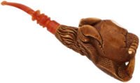 Carved Dragon Claw Holding Hatching Egg (Kenan) (with Case) Tobacco Pipe